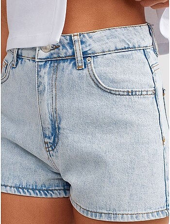 High-waist mom short van katoen-denim dilvin