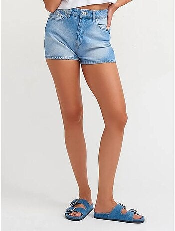 High-waist mom short van katoen-denim dilvin