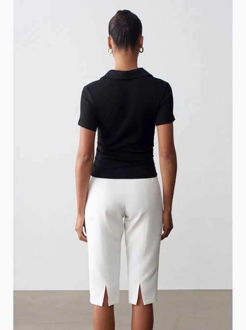 High-waist rechte capri shorts met split dilvin - Kiabi High-waist rechte capri shorts met split dilvin - Kiabi