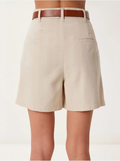 High-waist short met ceintuur en wijde pijpen istanbul - Kiabi High-waist short met ceintuur en wijde pijpen istanbul - Kiabi
