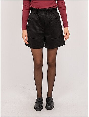 High waist short van suèdine met elastische taille xiche