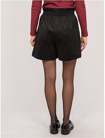 High waist short van suèdine met elastische taille xiche