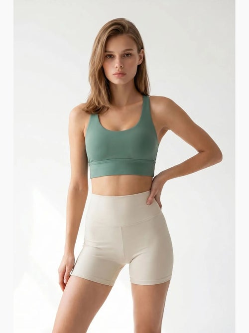 High-waist skinny fietsbroekje mixray - Kiabi