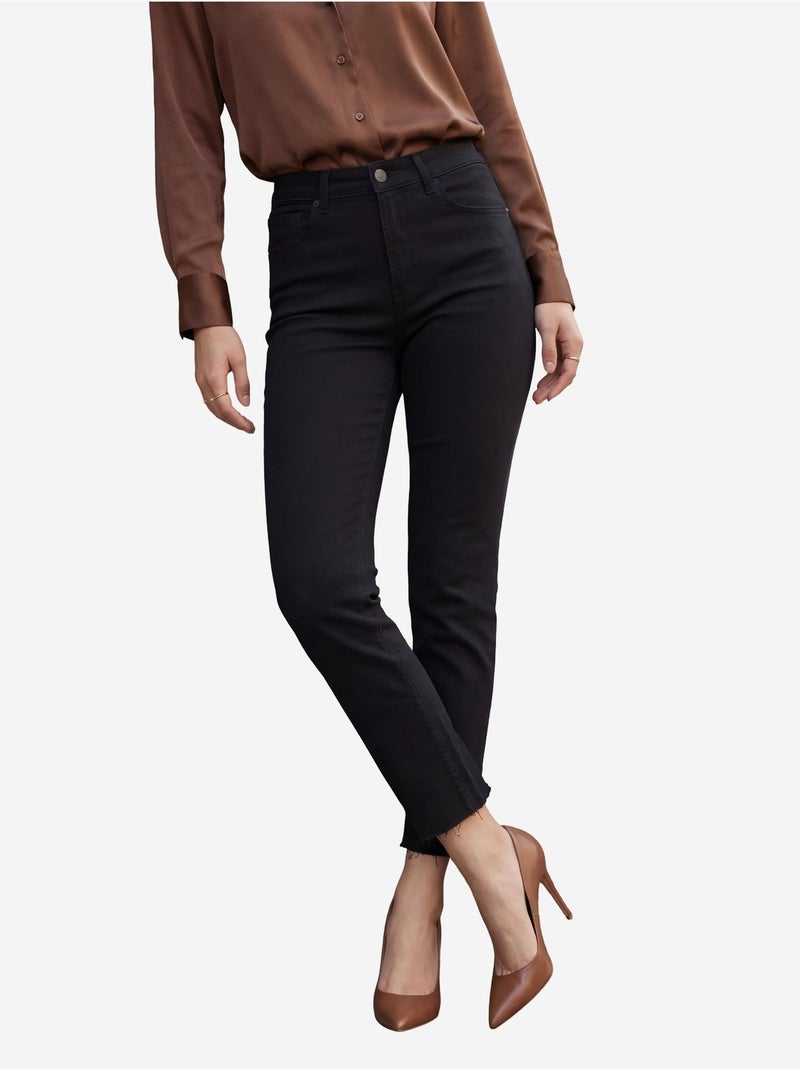 High waist skinny leg denim broek my fashion Zwart - Kiabi