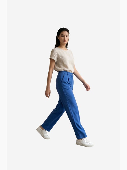 High-waist straight-leg crêpe broek my fashion - Kiabi High-waist straight-leg crêpe broek my fashion - Kiabi