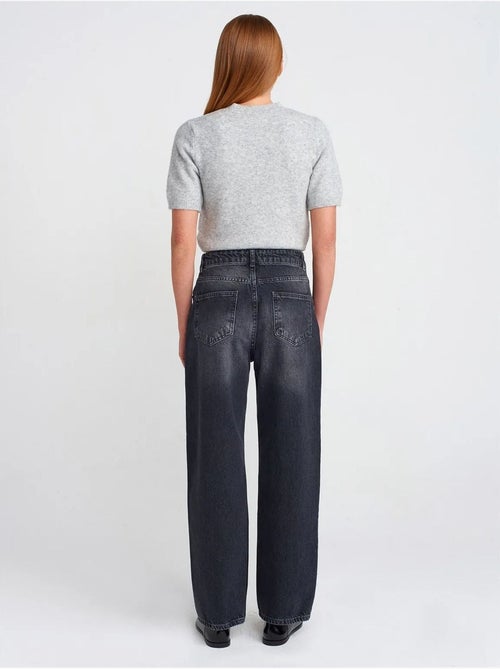 High-waist straight-leg jeans van katoen dilvin - Kiabi High-waist straight-leg jeans van katoen dilvin - Kiabi