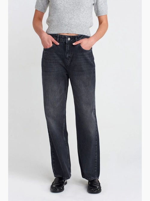 High-waist straight-leg jeans van katoen dilvin - Kiabi High-waist straight-leg jeans van katoen dilvin - Kiabi