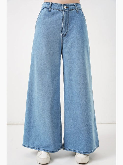 High-waist wide-leg denim jeans bdart - Kiabi High-waist wide-leg denim jeans bdart - Kiabi