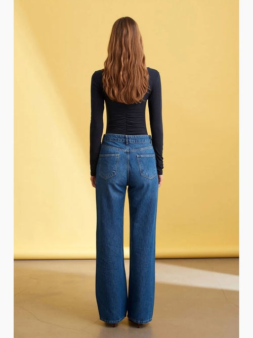 High-waist wide-leg denim jeans dilvin - Kiabi High-waist wide-leg denim jeans dilvin - Kiabi