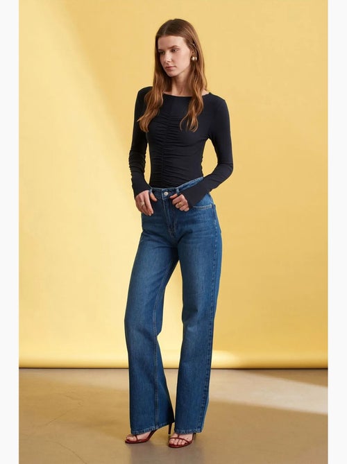 High-waist wide-leg denim jeans dilvin - Kiabi High-waist wide-leg denim jeans dilvin - Kiabi