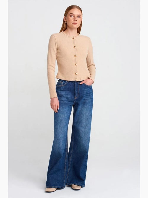 High-waist wide-leg jeans dilvin - Kiabi High-waist wide-leg jeans dilvin - Kiabi