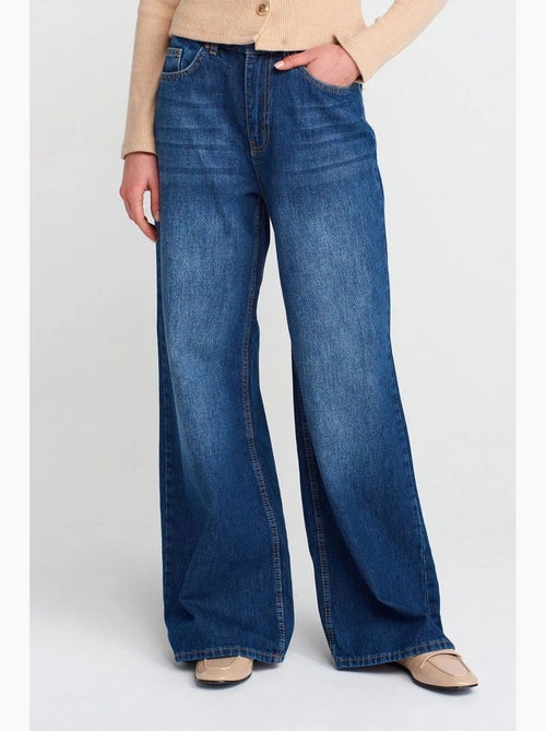 High-waist wide-leg jeans dilvin - Kiabi High-waist wide-leg jeans dilvin - Kiabi
