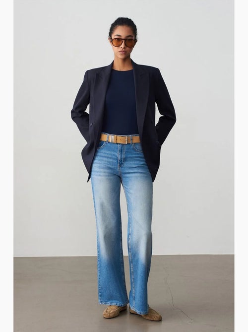High-waist wide-leg jeans dilvin - Kiabi High-waist wide-leg jeans dilvin - Kiabi