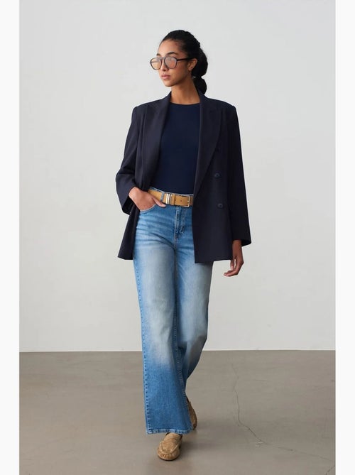 High-waist wide-leg jeans dilvin - Kiabi High-waist wide-leg jeans dilvin - Kiabi