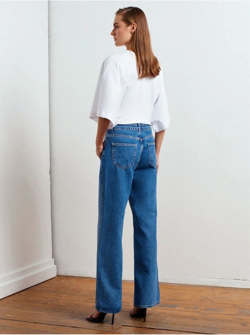 High-waist wide-leg jeans van denim dilvin - Kiabi High-waist wide-leg jeans van denim dilvin - Kiabi