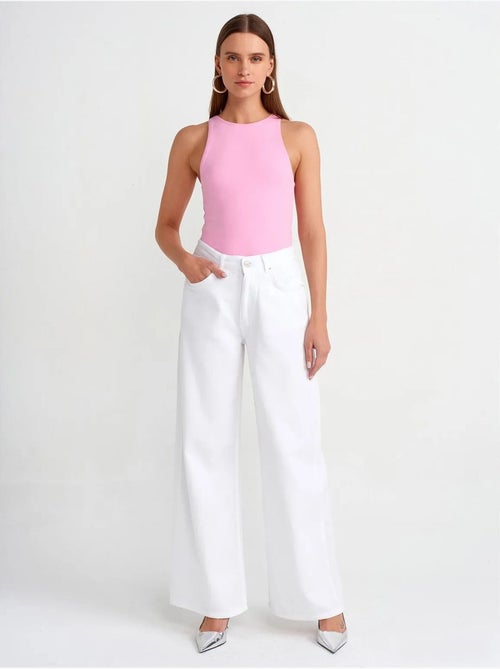 High-waist wide-leg jeans van denim dilvin - Kiabi High-waist wide-leg jeans van denim dilvin - Kiabi