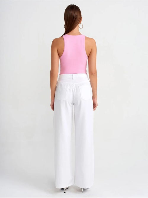 High-waist wide-leg jeans van denim dilvin - Kiabi High-waist wide-leg jeans van denim dilvin - Kiabi