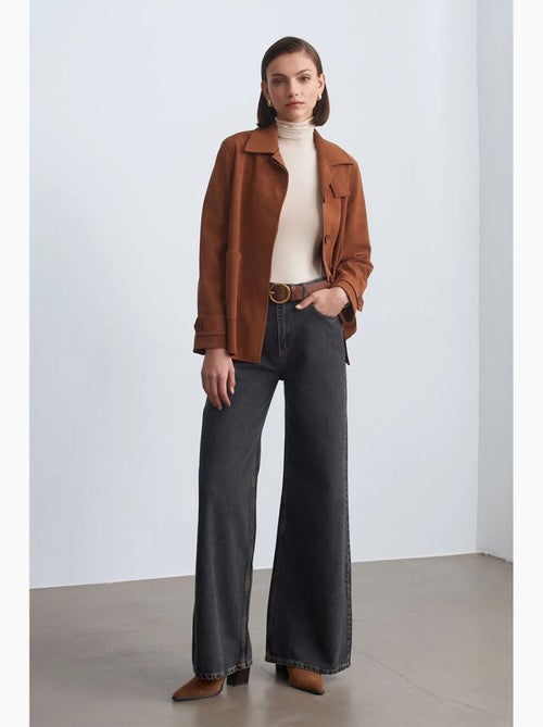 High-waist wide-leg jeans van katoen-denim dilvin - Kiabi High-waist wide-leg jeans van katoen-denim dilvin - Kiabi