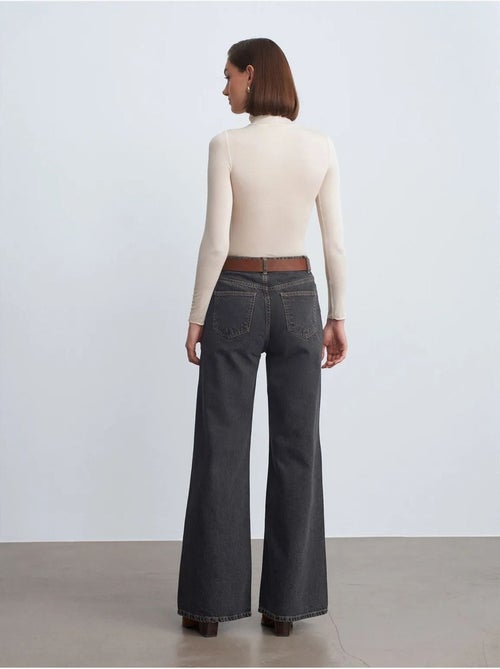 High-waist wide-leg jeans van katoen-denim dilvin - Kiabi High-waist wide-leg jeans van katoen-denim dilvin - Kiabi