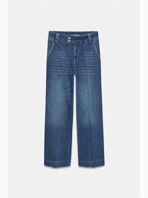 High-waist wide-leg jeans van katoen dilvin - Kiabi High-waist wide-leg jeans van katoen dilvin - Kiabi