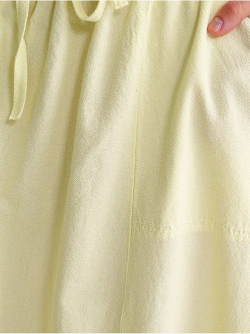 High-waisted poplin rok met trekkoorddetail mixray - Kiabi