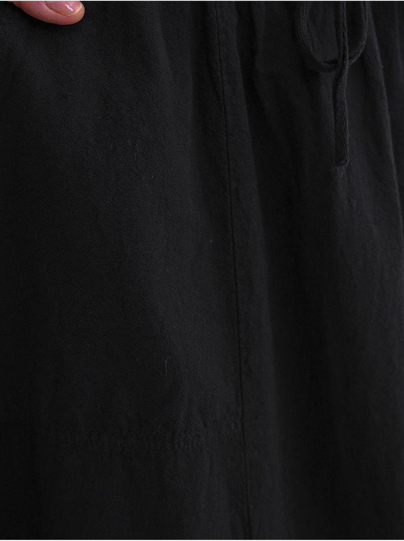 High-waisted poplin rok met trekkoorddetail mixray Zwart - Kiabi