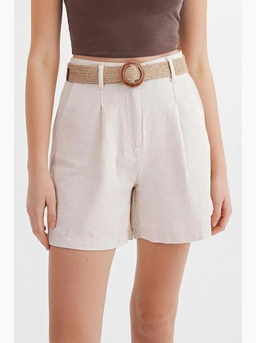 High-waisted shorts met riemdetail mixray - Kiabi High-waisted shorts met riemdetail mixray - Kiabi
