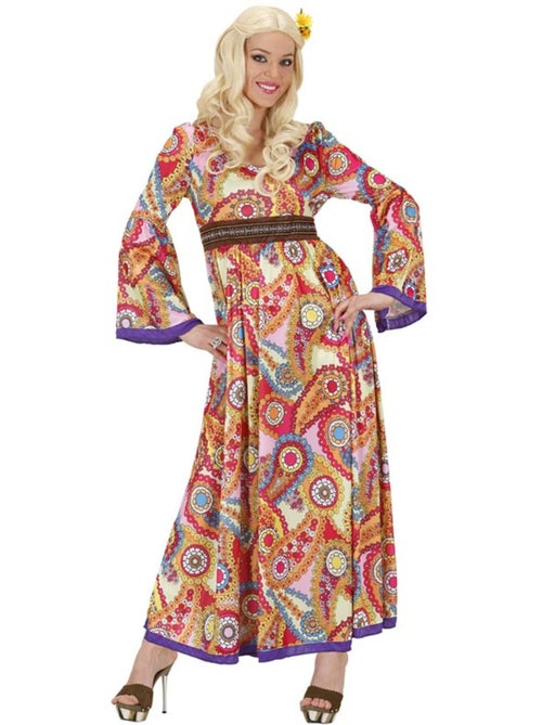 Hippie kostuumfiguren met riem voor vrouwen - Kiabi