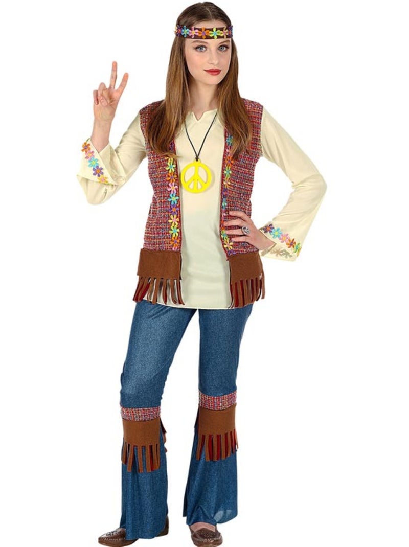 Hippiekostuum met ketting Multicolor - Kiabi
