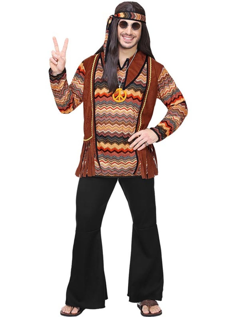 Hippiekostuum met kleurrijke strepen Multicolor - Kiabi