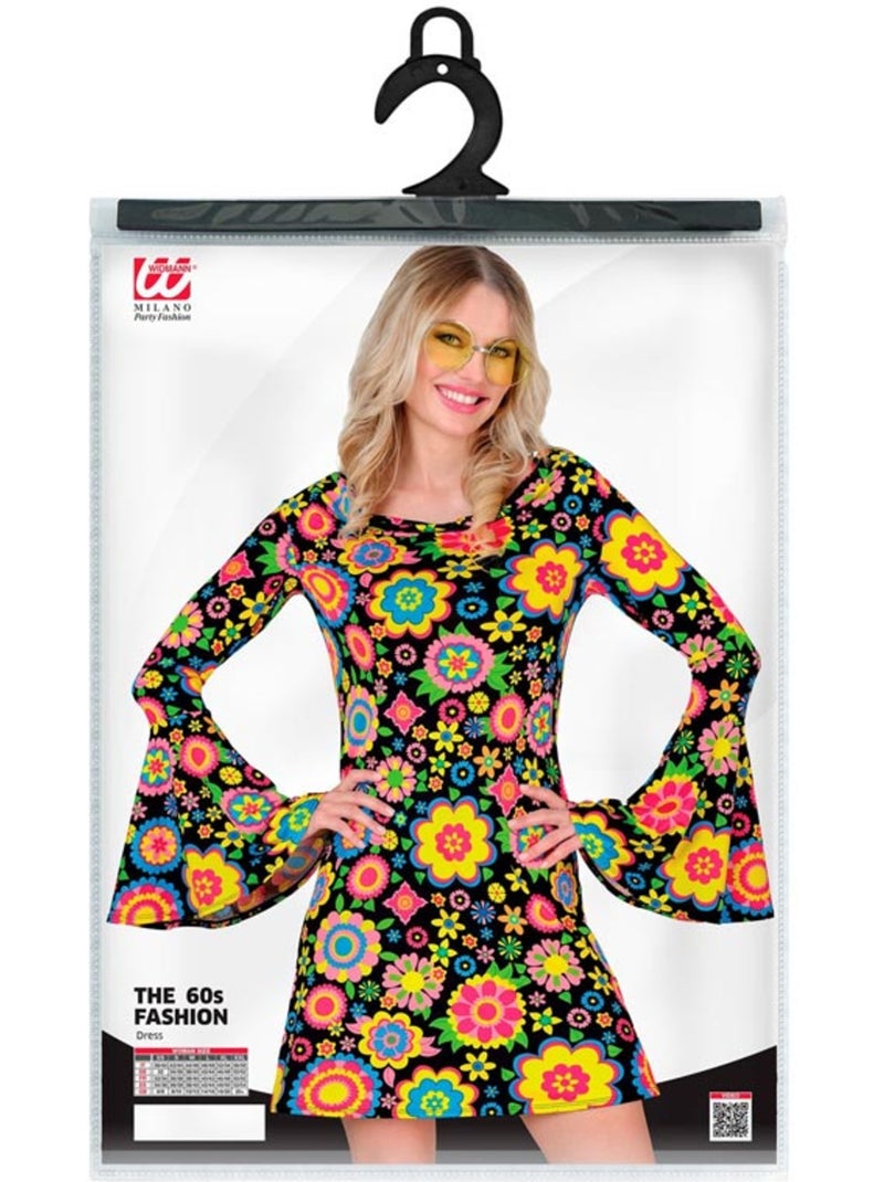 Hippiekostuum uit de jaren 60 met bloemen . Multicolor - Kiabi