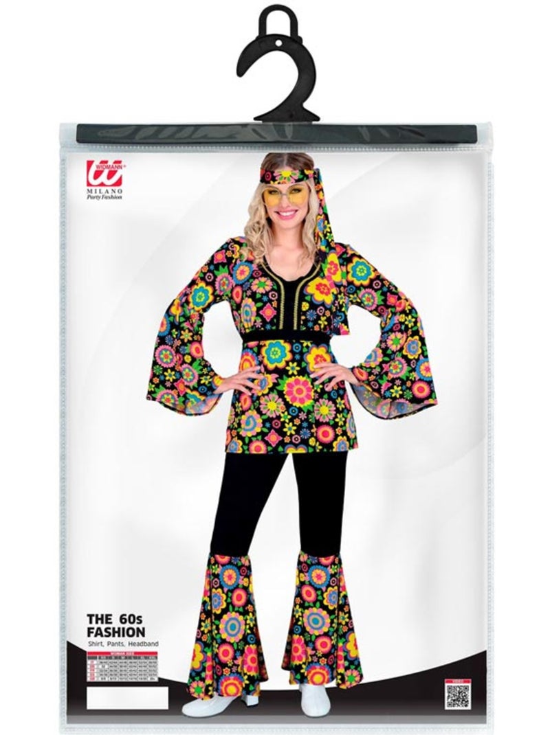 Hippiekostuum uit de jaren 60 met bloemen en mandala's Multicolor - Kiabi