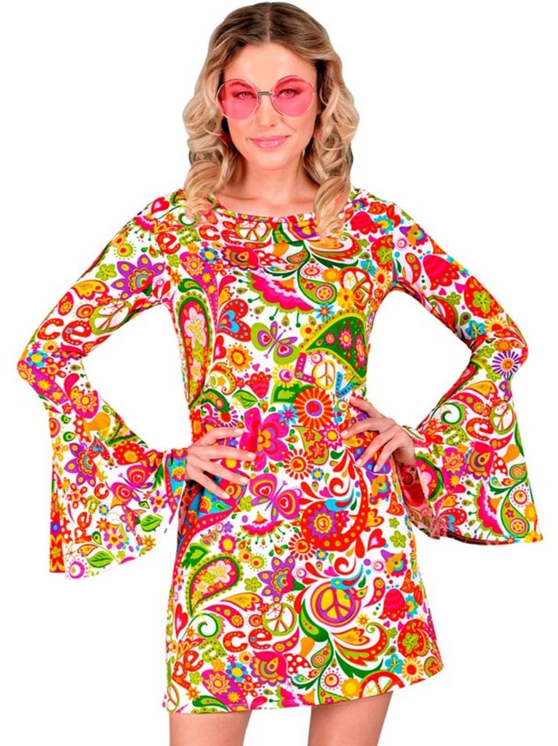 Hippiekostuum uit de jaren 60 Multicolor - Kiabi