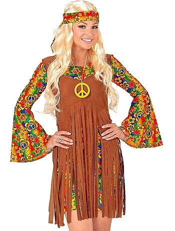 Hippiemeisjeskostuum met lange franjes
