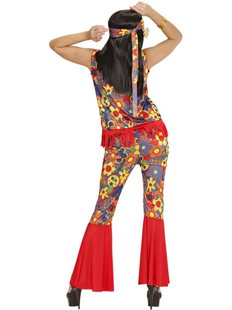 Hippievrouwkostuum met lint en medaillon Multicolor - Kiabi