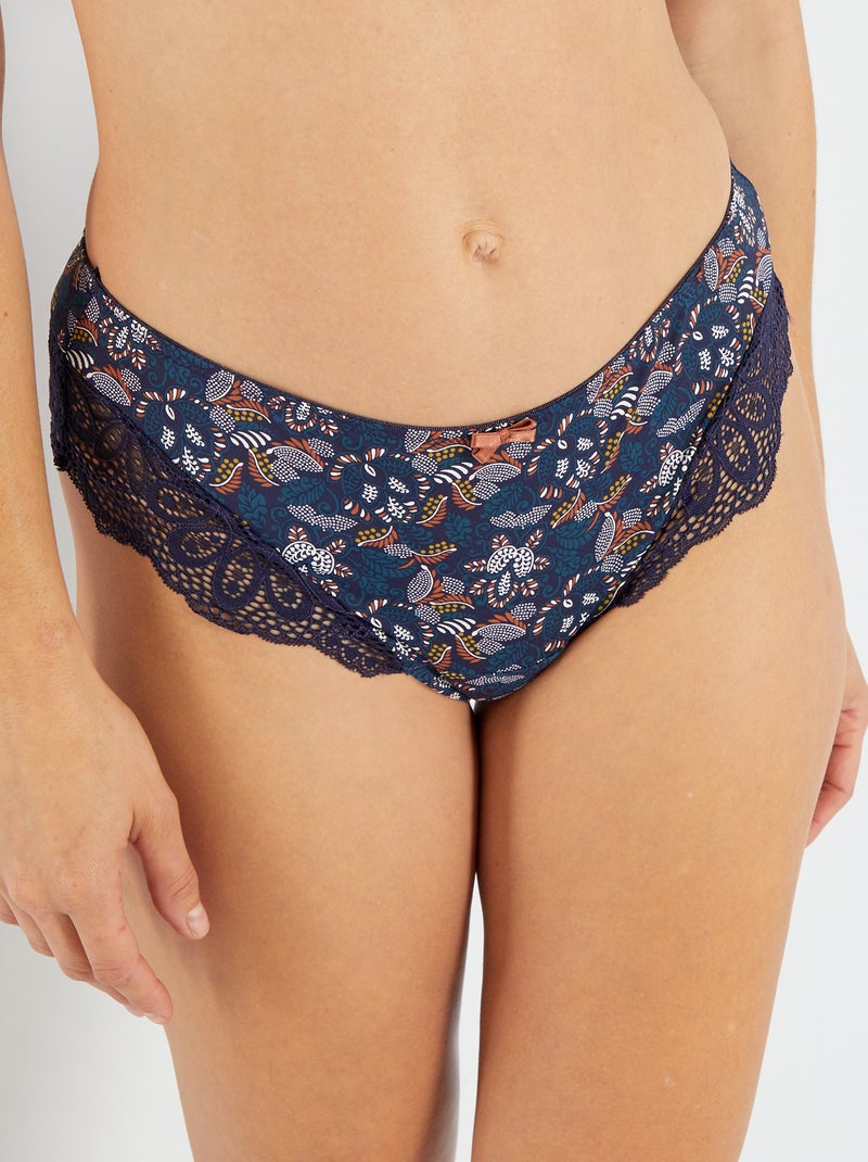 Hipster-string van microvezel 'Envie de Lingerie' BIEGE - Kiabi