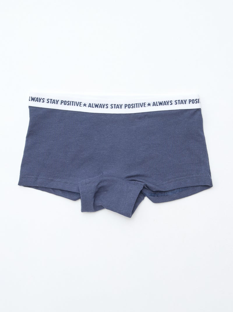 Hipsters van jersey - Setje van 3 Blauw - Kiabi
