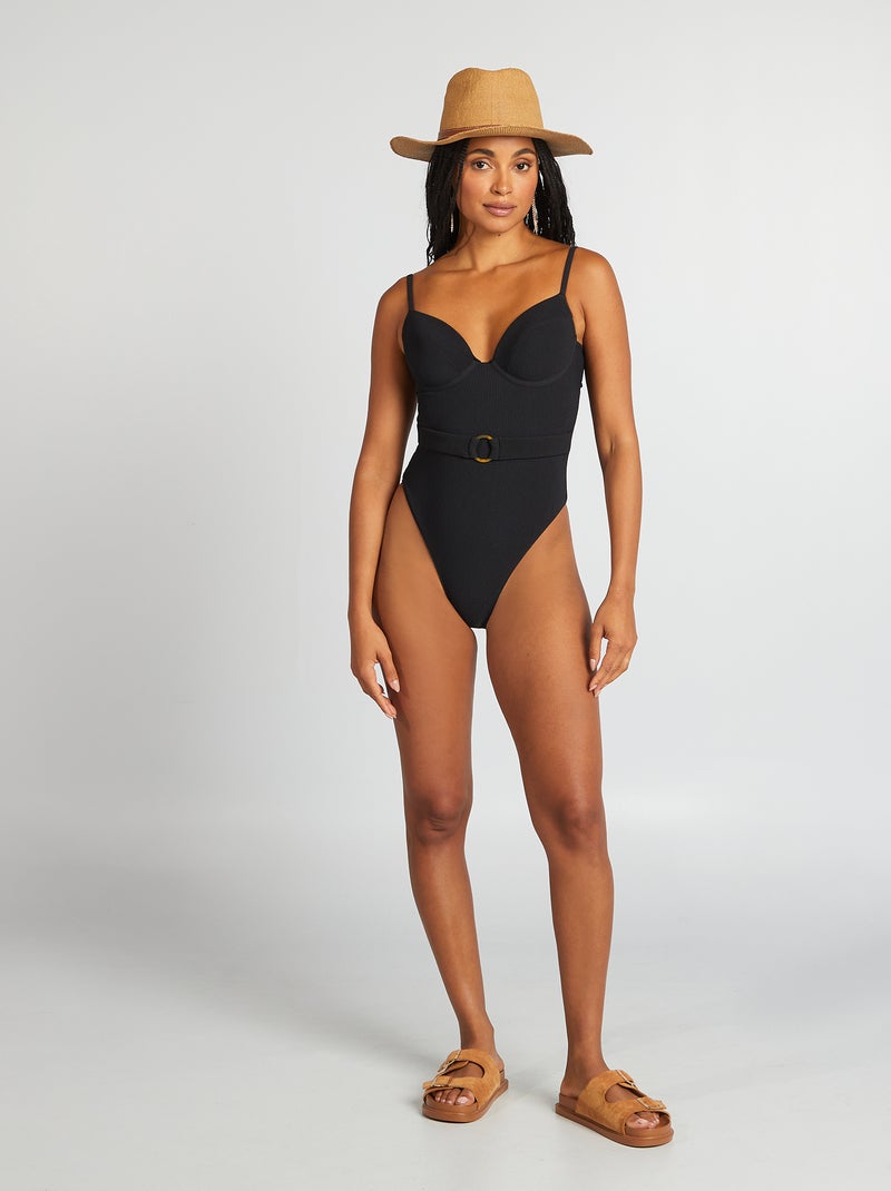 Hoed van raffia BRUIN - Kiabi