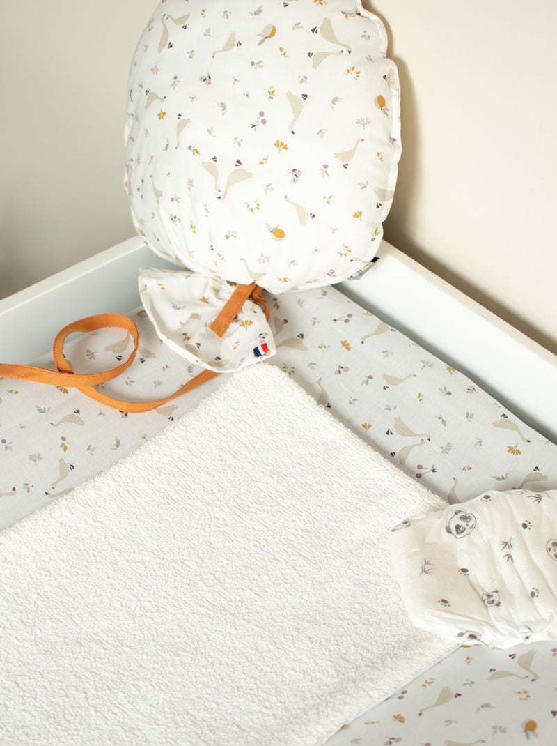 Hoes voor baby verschoningskussen met bamboemat Beige - Kiabi
