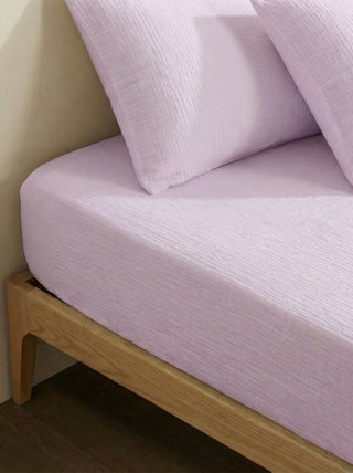 Hoeslaken 1 persoon (90x190 cm) van katoenen double gauze - Kiabi Home