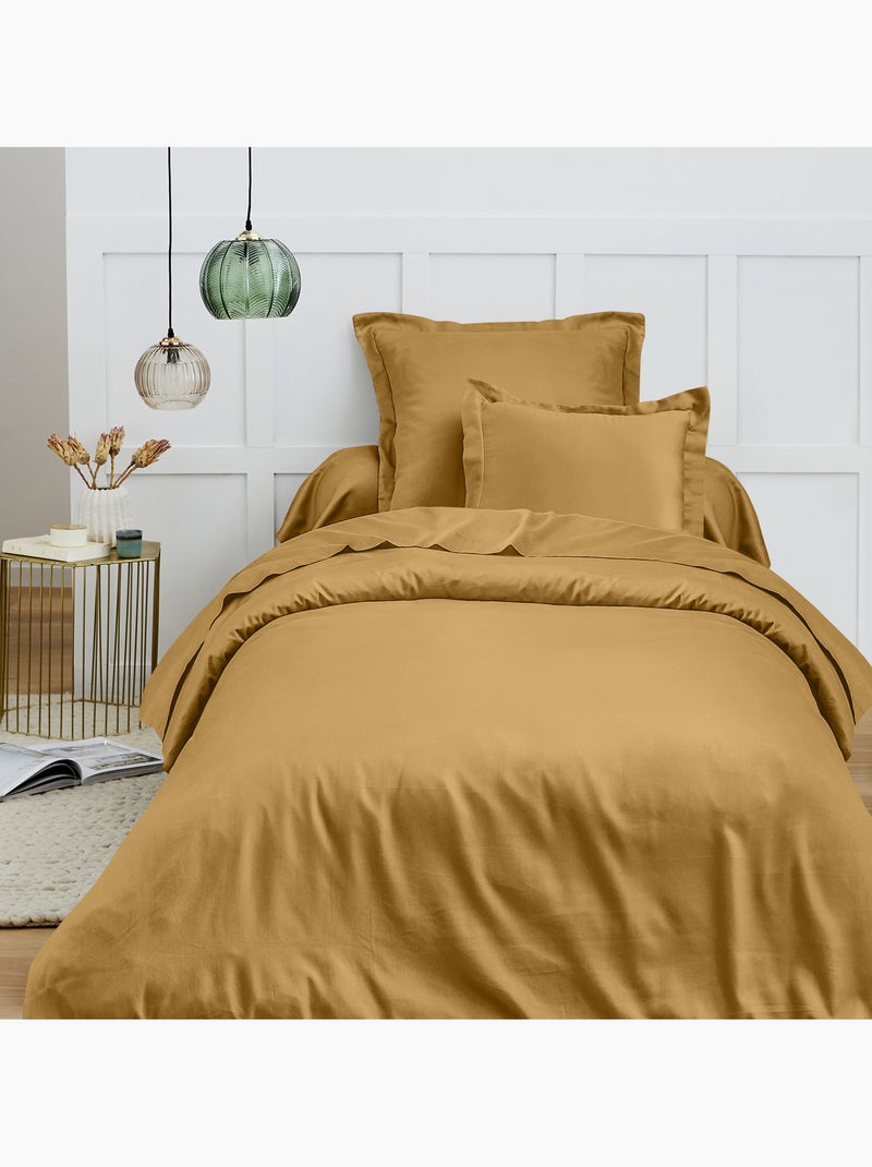 Hoeslaken – 100% katoen 57 draden/cm² Honing - Kiabi