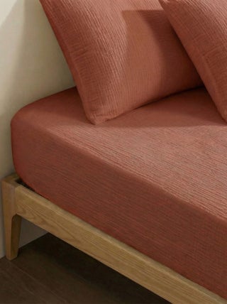 Hoeslaken 2 personen (140x200) van dubbel katoengaas - Kiabi Home