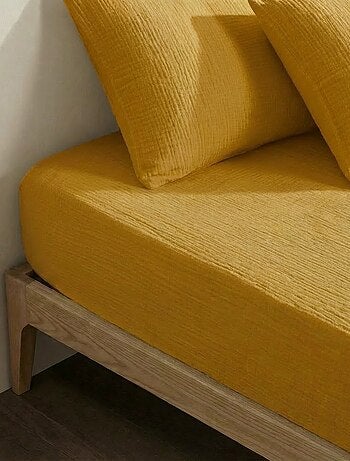 Hoeslaken 2 personen (140x200) van dubbel katoengaas - Kiabi Home