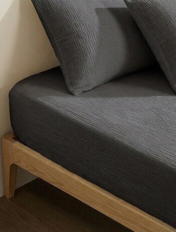 Hoeslaken 2 personen (140x200) van dubbel katoengaas - Kiabi Home