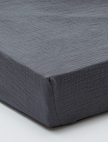 Hoeslaken 2 personen (140x200) van dubbel katoengaas - Kiabi Home