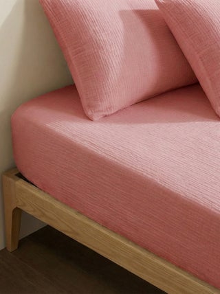 Hoeslaken 2 personen (140x200) van dubbel katoengaas - Kiabi Home