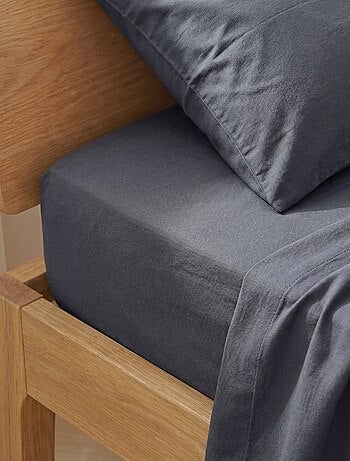 Hoeslaken 2-persoons (160x200cm) van katoen - Kiabi Home