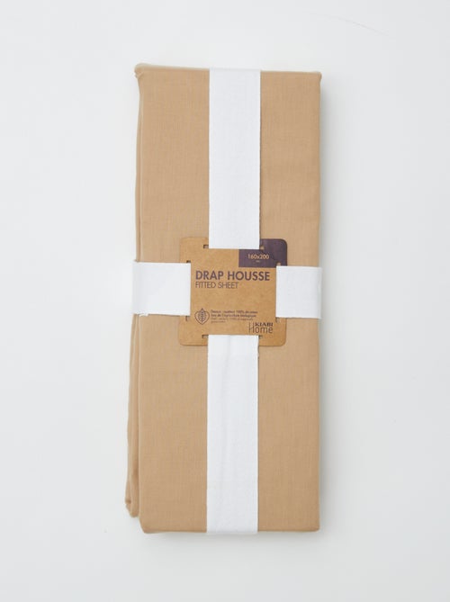 Hoeslaken 2-persoons (160x200cm) van katoen - Kiabi Home - Kiabi