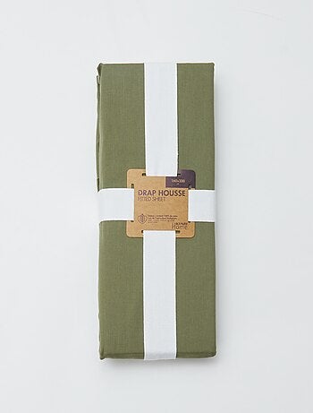 Hoeslaken 2-persoons (160x200cm) van katoen - Kiabi Home