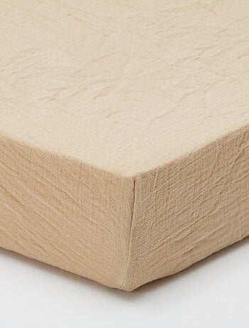 Hoeslaken babybed (60x120 cm) van dubbel katoengaas - Kiabi Home